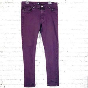 EUC - H&M Skinny Fit Deep Purple Pants SZ 32